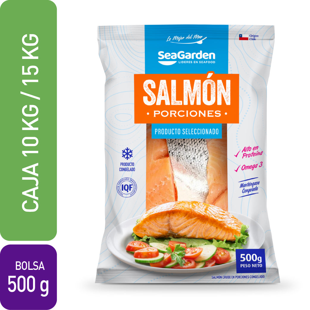Porciones de Salmón con Piel 500 g