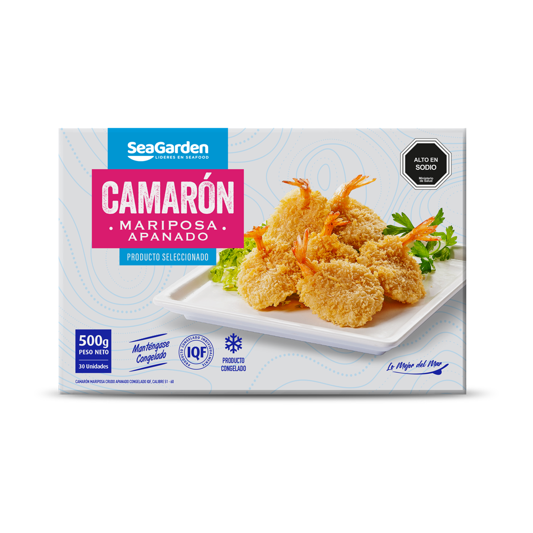 Camarón Mariposa Crudo Apanado 500g