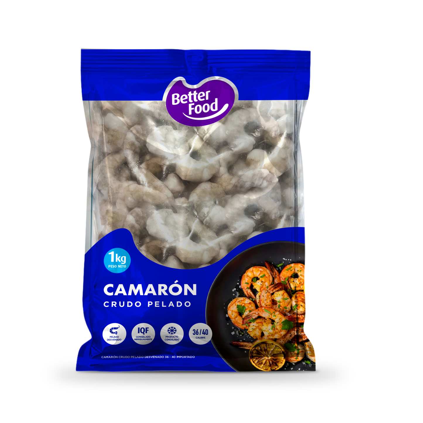 Camarón 36/40 P&D Better Food | Caja 5 × 1 Kg