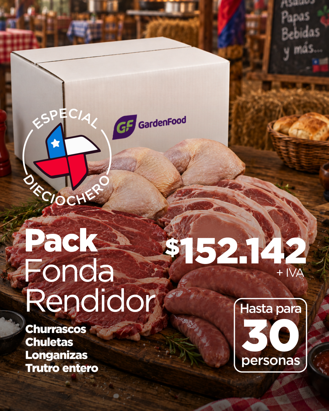 🍷Pack Fonda Rendidor | Especial Fiestas Patrias