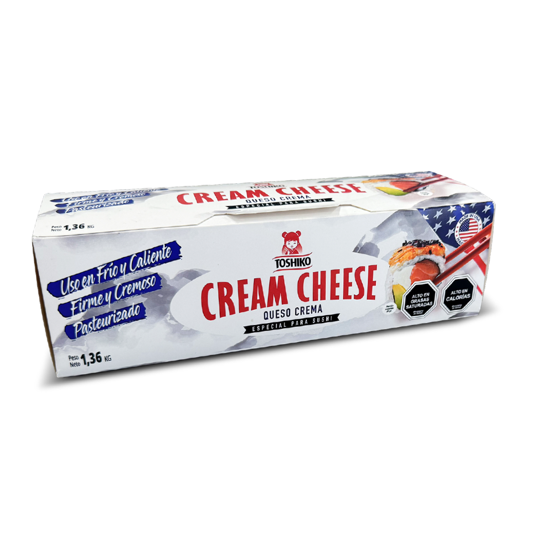 Queso crema Toshiko 1,36 Kg - Caja 10u